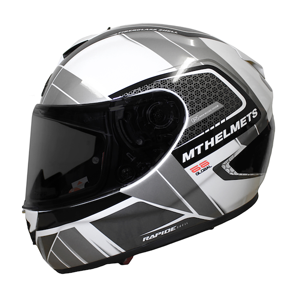 MT Helmets MT Rapide Global White & Grey & Black